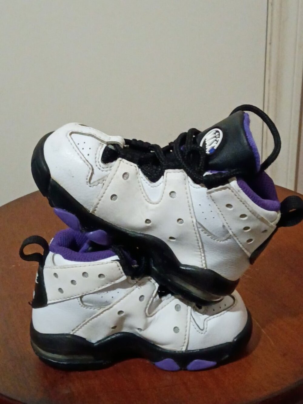 Nike Air Max CB94 Shoes Baby Toddler Size 6C White Black Purple 408886-105 - Picture 12 of 13
